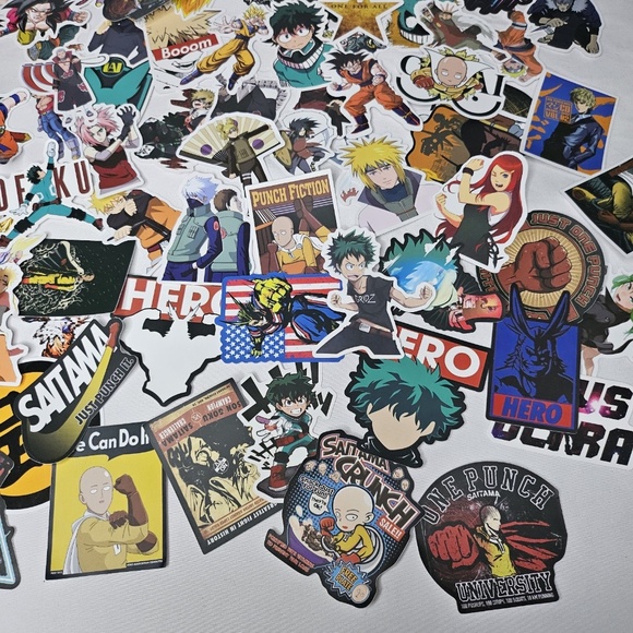 New Kilmila Set 100 Stickers Anime Hero Academia One Punch Man Naruto Dragonball - Picture 4 of 7